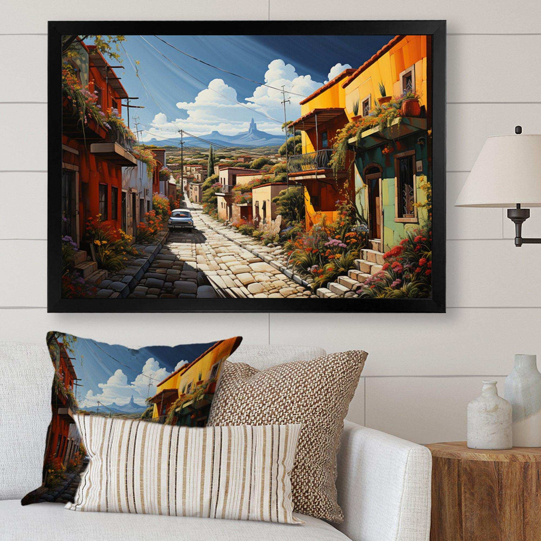 Mexico Mexican Fiesta City I - Landscapes Canvas Wall Art