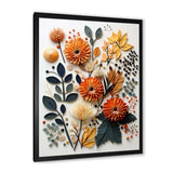 Colorful Mid Century Midcentury Botanicals II - Abstract Canvas Wall Art