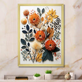 Colorful Mid Century Midcentury Botanicals II - Abstract Canvas Wall Art