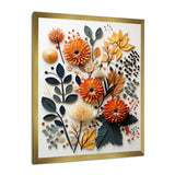 Colorful Mid Century Midcentury Botanicals II - Abstract Canvas Wall Art