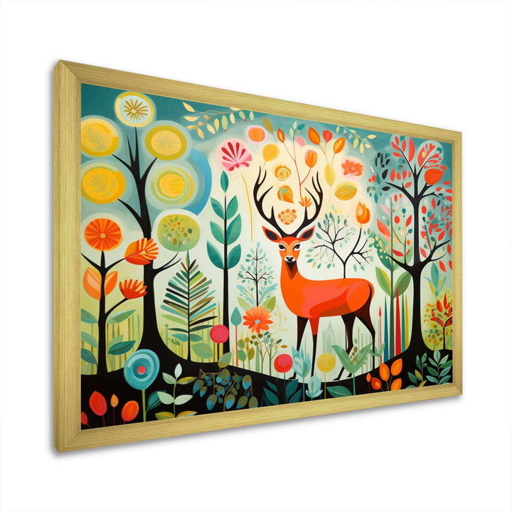 Green Mid Century Mod Nature I - Abstract Canvas Wall Art