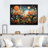 Orange Mid Century Natures Harmony III - Abstract Canvas Wall Art