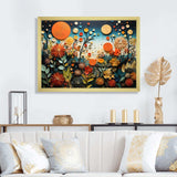 Orange Mid Century Natures Harmony III - Abstract Canvas Wall Art