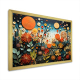 Orange Mid Century Natures Harmony III - Abstract Canvas Wall Art