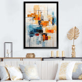 Colorful Mid Century Retro Reflections III - Abstract Canvas Wall Art