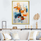 Colorful Mid Century Retro Reflections III - Abstract Canvas Wall Art