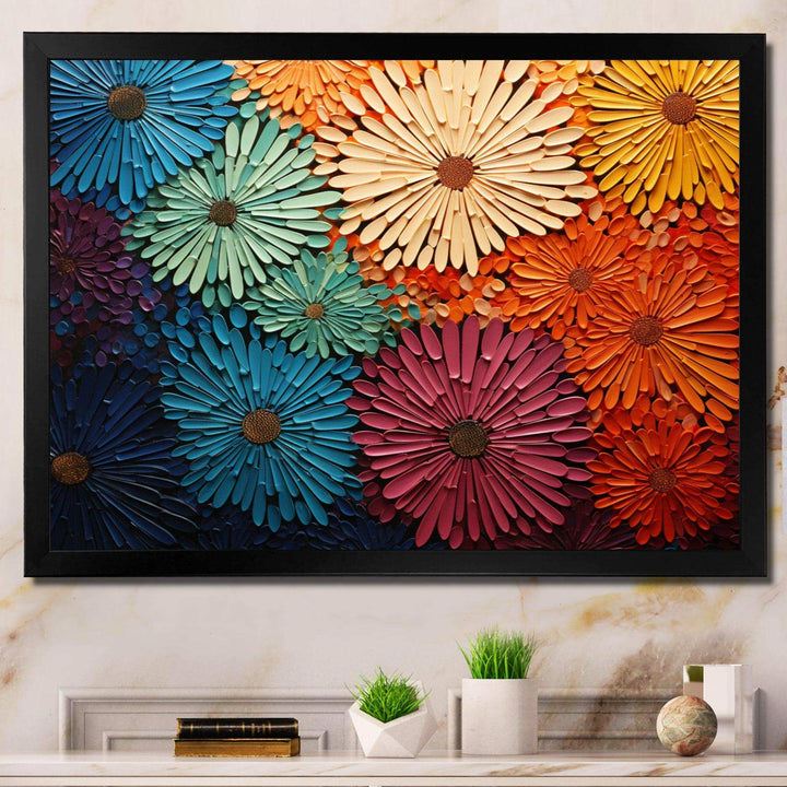 Mid Century Sunburst Serenade III - Abstract Canvas Wall Art