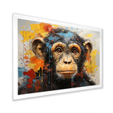Yellow Teal Monkey Mischievous Monkey Collage - Monkey Home Decor Art