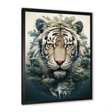 Monochrome Tiger Vector - Tiger Canvas Wall Art