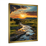 Yellow Green Montana Landscape - Landscapes Canvas Wall Art