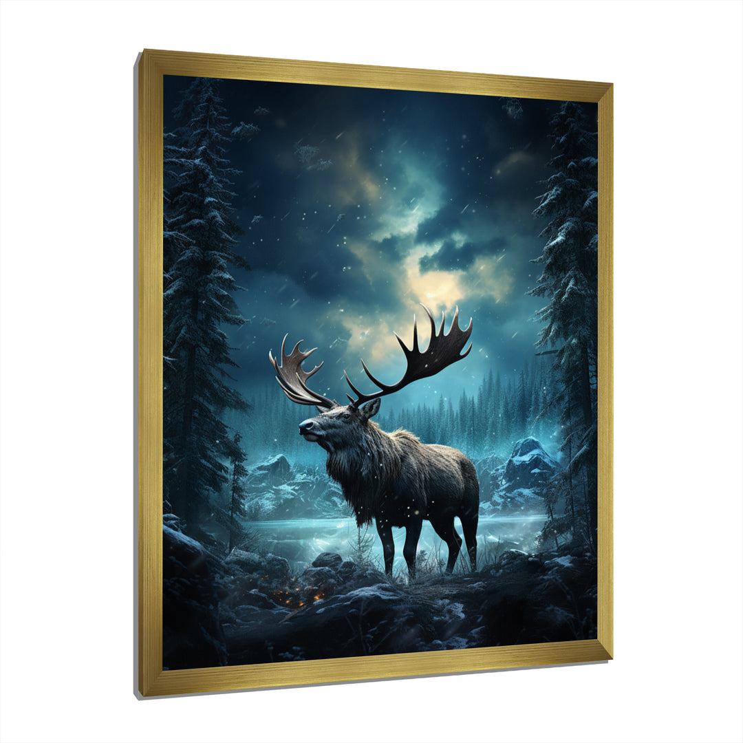 Blue Moose Celestial Journey - Moose Wall Decor