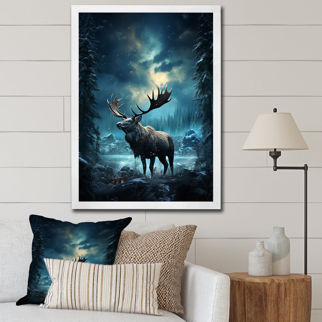 Blue Moose Celestial Journey - Moose Wall Decor