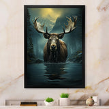 Blue Moose Coastal Wanderer - Moose Wall Decor