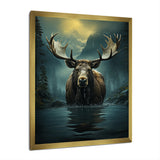 Blue Moose Coastal Wanderer - Moose Wall Decor