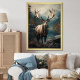 Grey Moose Coastal Wanderer - Moose Wall Art Prints