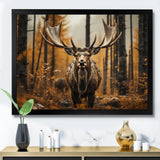 Brown Yellow Moose Earthly Essence - Moose Wall Art Prints