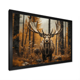 Brown Yellow Moose Earthly Essence - Moose Wall Art Prints