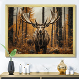 Brown Yellow Moose Earthly Essence - Moose Wall Art Prints