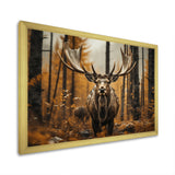 Brown Yellow Moose Earthly Essence - Moose Wall Art Prints