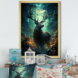 Green Moose Enchanted Forest - Green Moose Wall Art