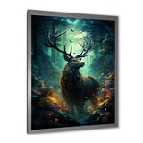Green Moose Enchanted Forest - Green Moose Wall Art