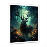 Green Moose Enchanted Forest - Green Moose Wall Art