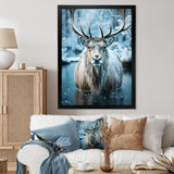Moose Frozen Majesty - Moose Large Canvas Wall Art