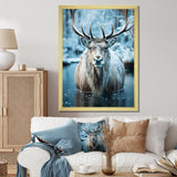 Moose Frozen Majesty - Moose Large Canvas Wall Art