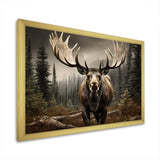 Brown Moose Majestic - Animals Canvas Wall Art