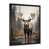Brown Moose Monochrome Sands - Moose Wall Art Prints