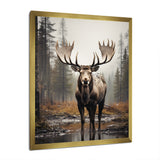 Brown Moose Monochrome Sands - Moose Wall Art Prints