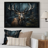Black White Moose Portrait - Black Moose Wall Art