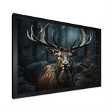 Black White Moose Portrait - Black Moose Wall Art