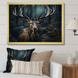 Black White Moose Portrait - Black Moose Wall Art