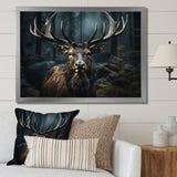 Black White Moose Portrait - Black Moose Wall Art