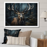Black White Moose Portrait - Black Moose Wall Art