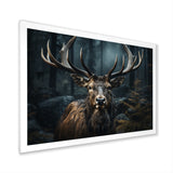 Black White Moose Portrait - Black Moose Wall Art