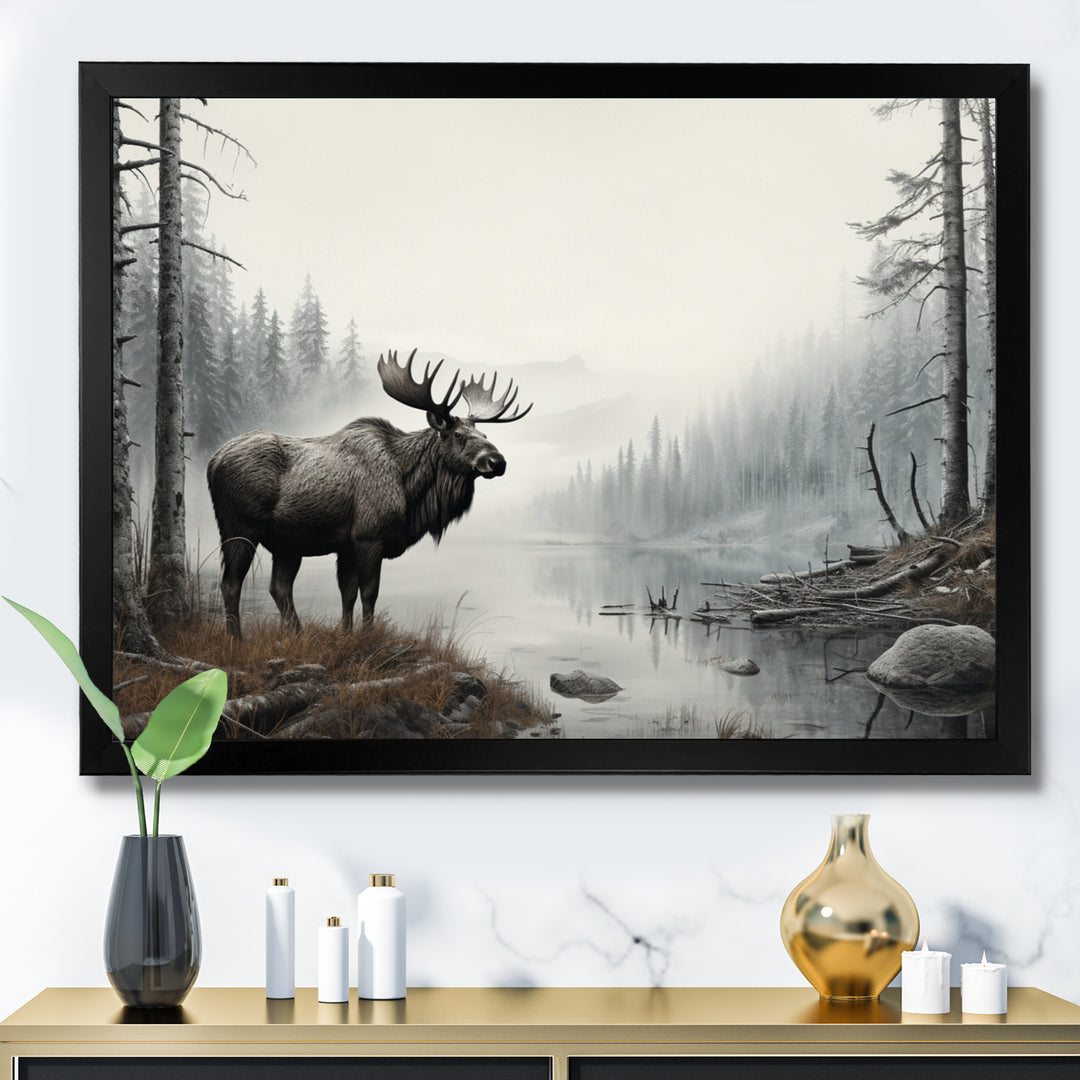 Grey Moose Tranquil Tones - Moose Home Decor Art