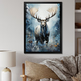Blue Moose Winter Symphony - Moose Living Room Wall Art
