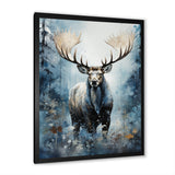 Blue Moose Winter Symphony - Moose Living Room Wall Art