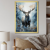 Blue Moose Winter Symphony - Moose Living Room Wall Art