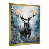 Blue Moose Winter Symphony - Moose Living Room Wall Art