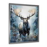 Blue Moose Winter Symphony - Moose Living Room Wall Art