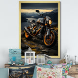 Yellow Black Motorcycle Wanderlust - Motorcycle Canvas Wall Art