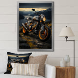 Yellow Black Motorcycle Wanderlust - Motorcycle Canvas Wall Art