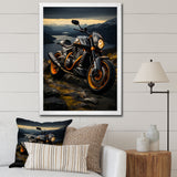 Yellow Black Motorcycle Wanderlust - Motorcycle Canvas Wall Art