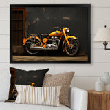Orange Black Motorcycle Road Rhythms I - Motorcycle Canvas Wall Art