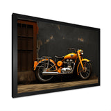Orange Black Motorcycle Road Rhythms I - Motorcycle Canvas Wall Art