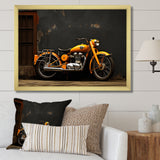 Orange Black Motorcycle Road Rhythms I - Motorcycle Canvas Wall Art