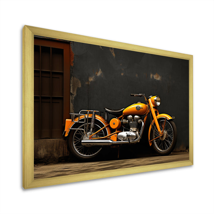 Orange Black Motorcycle Road Rhythms I - Motorcycle Canvas Wall Art